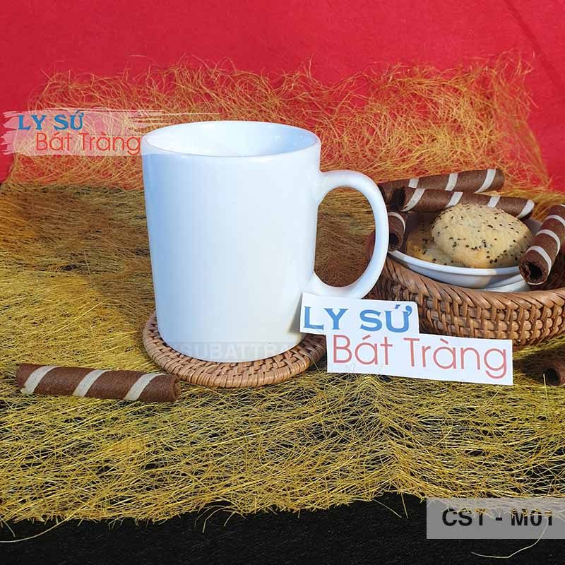 Ly sứ trắng quai C