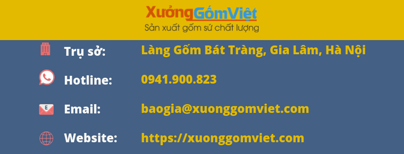 Xưởng Gốm Việt in ấm chén