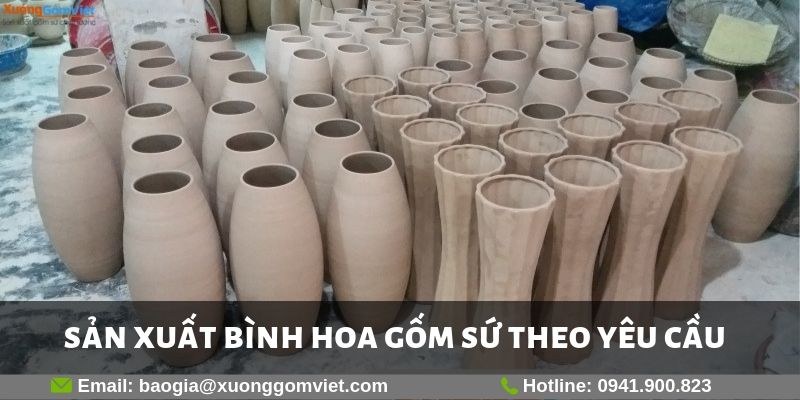 Xưởng sản xuất bình hoa gốm sứ Bát Tràng