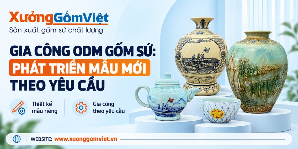 Phát triển mẫu gốm sứ ODM từ ý tưởng thiết kế đến sản phẩm hoàn thiện