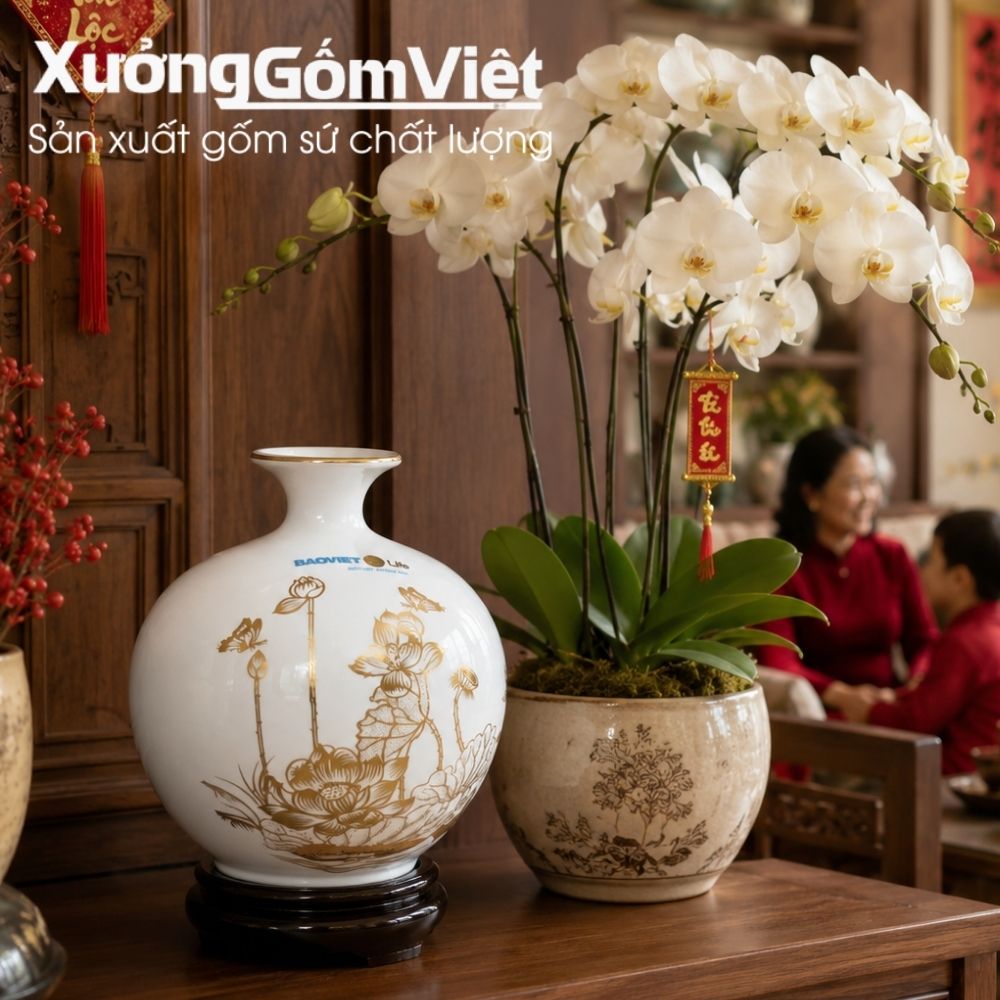 Bình hút lộc Bát Tràng