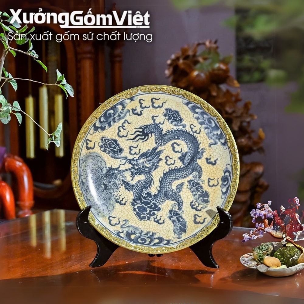 Đĩa biểu trưng gốm sứ in logo