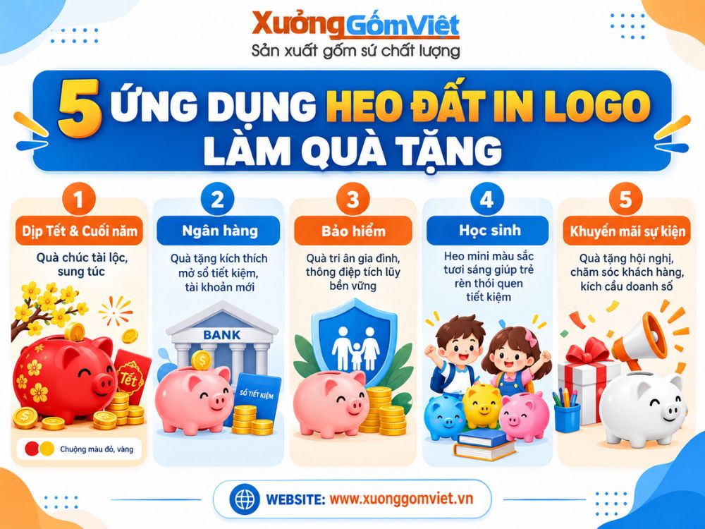 5 dịp phù hợp tặng heo đất in logo