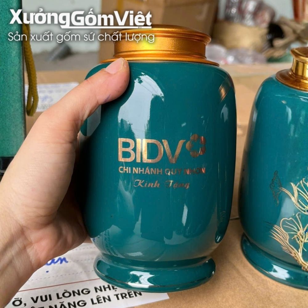Hũ đựng trà Bát Tràng