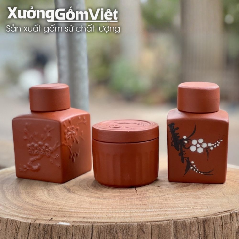 Hũ đựng trà Bát Tràng