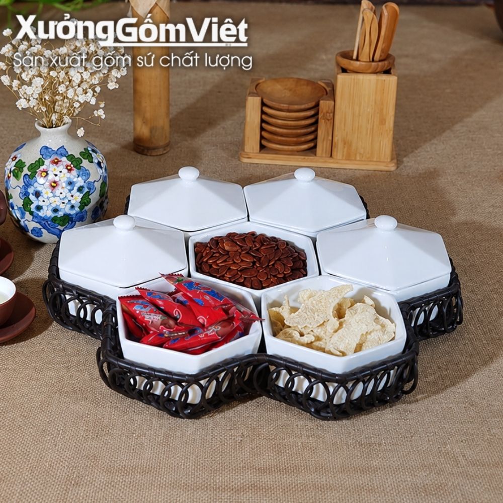 Khay mứt Bát Tràng