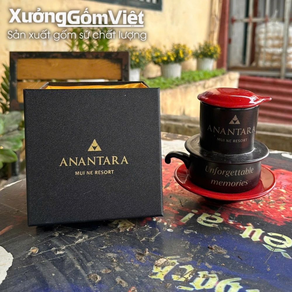 Phin pha cà phê quà tặng in logo