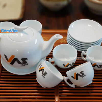 Bộ trà trăng khuyết in logo