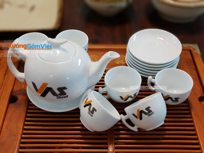 Bộ trà trăng khuyết in logo