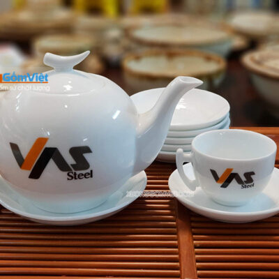 Bộ trà trăng khuyết in logo
