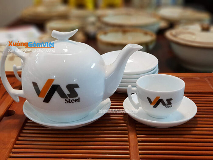 Bộ trà trăng khuyết in logo