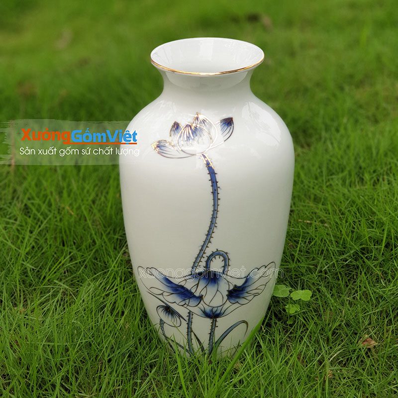 bình hoa sứ Bát Tràng