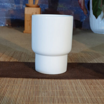 Ly sứ trắng dáng trụ M48