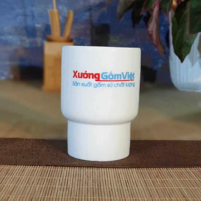 Ly sứ trắng dáng trụ M48