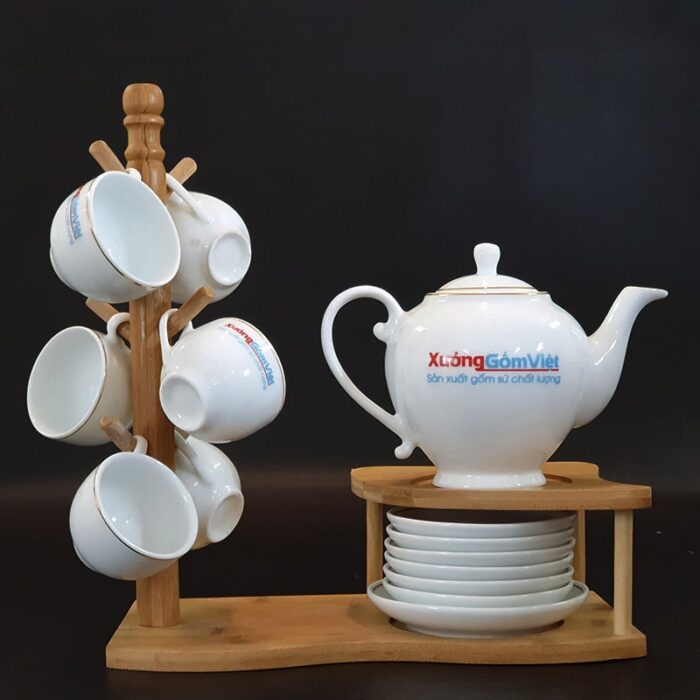 bộ ấm trà in logo chuẩn nét