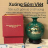 binh-hut-loc-bat-trang-men-xanh-la-in-logo-hoa-tiet-thuyen-buom-in-decal-vang
