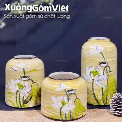 bo-3-lo-hoa-dang-long-chim-hoa-tiet-sen-trang
