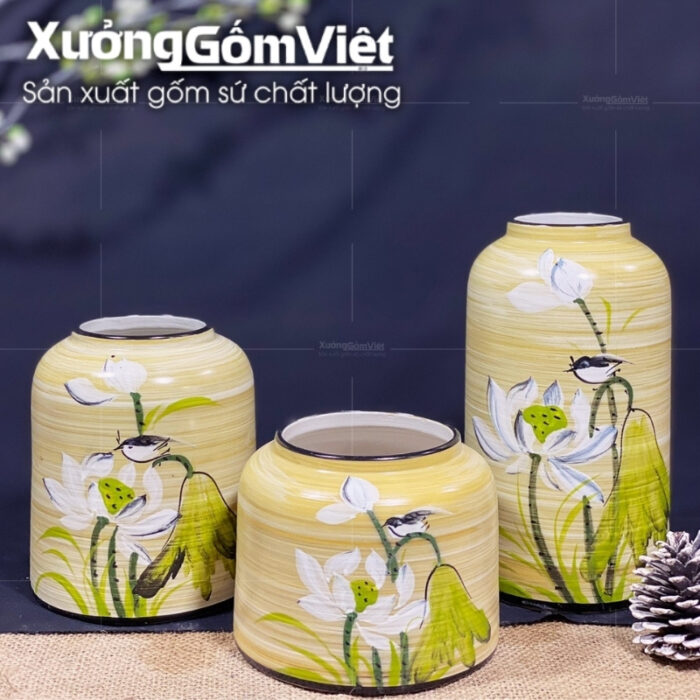 bo-3-lo-hoa-dang-long-chim-hoa-tiet-sen-trang