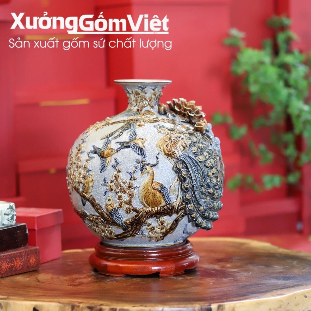 Bình hút lộc Bát Tràng