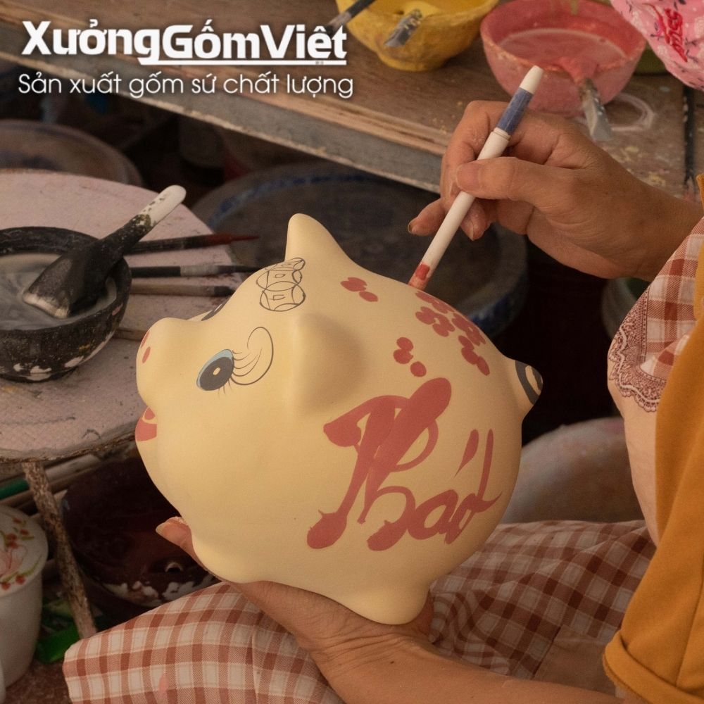 Heo đất quà tặng in logo