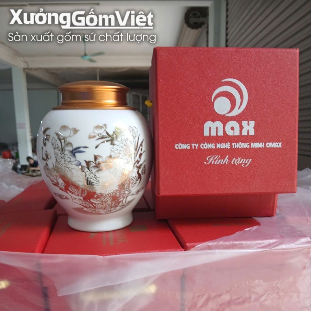 Hũ đựng trà Bát Tràng