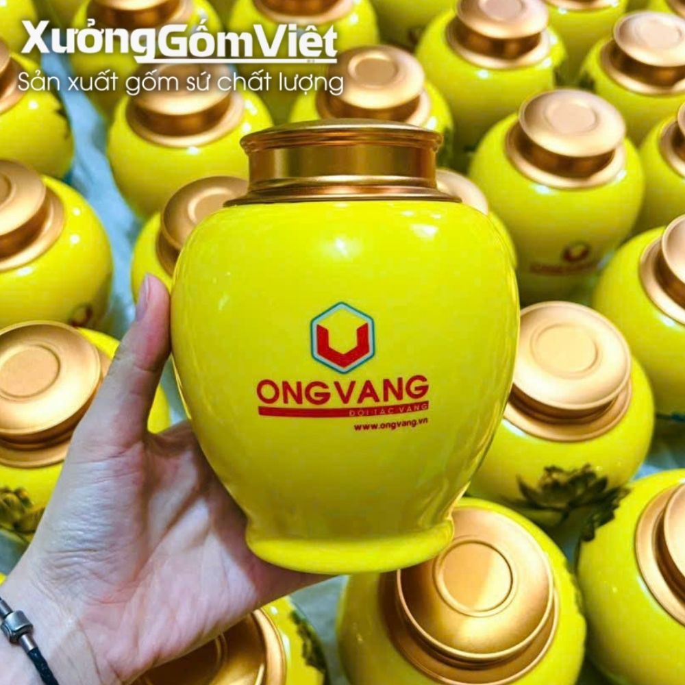 Hũ đựng trà Bát Tràng