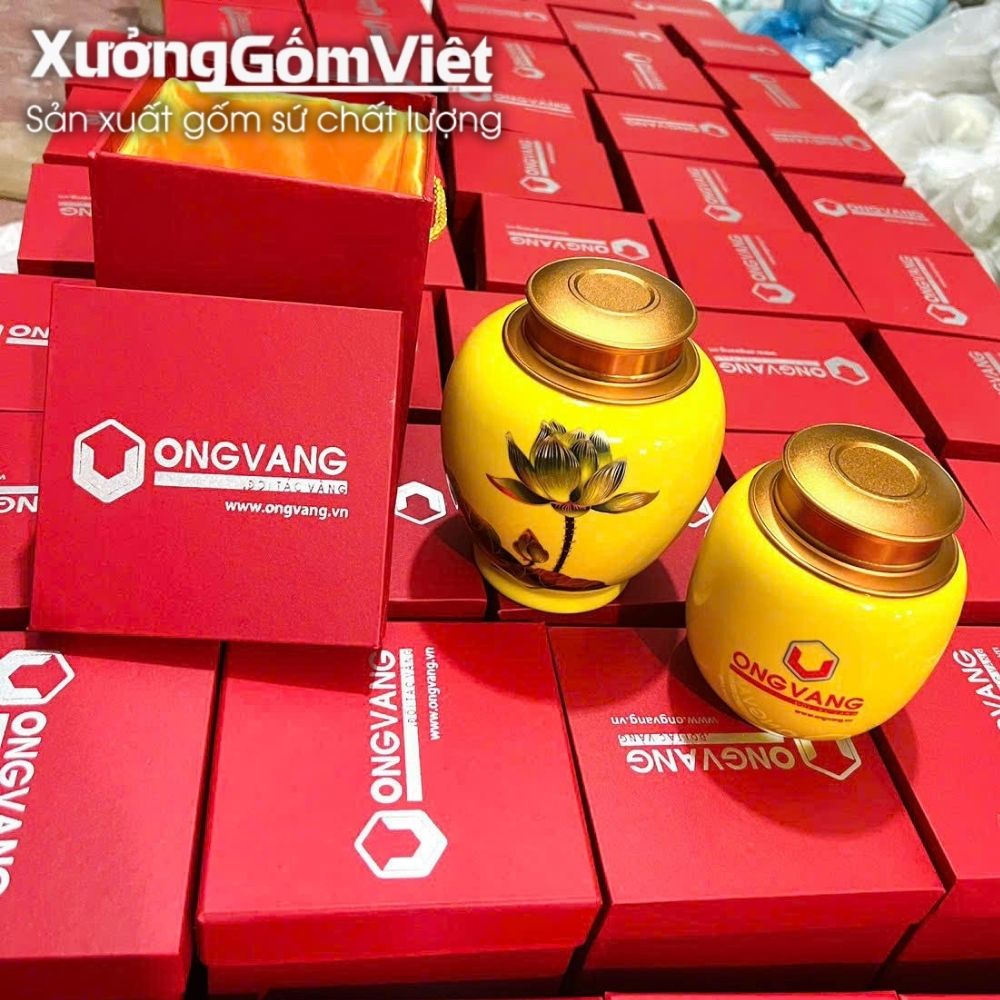 Hũ đựng trà Bát Tràng