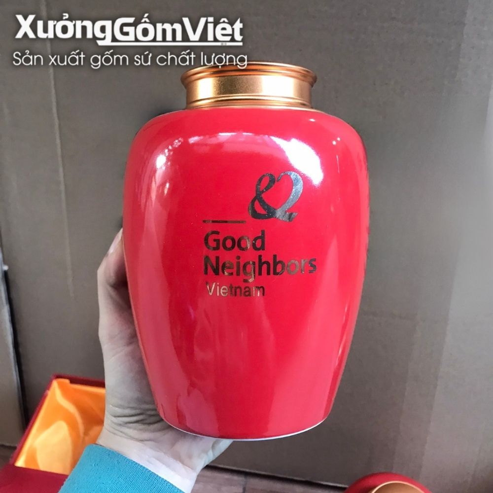 Hũ đựng trà Bát Tràng