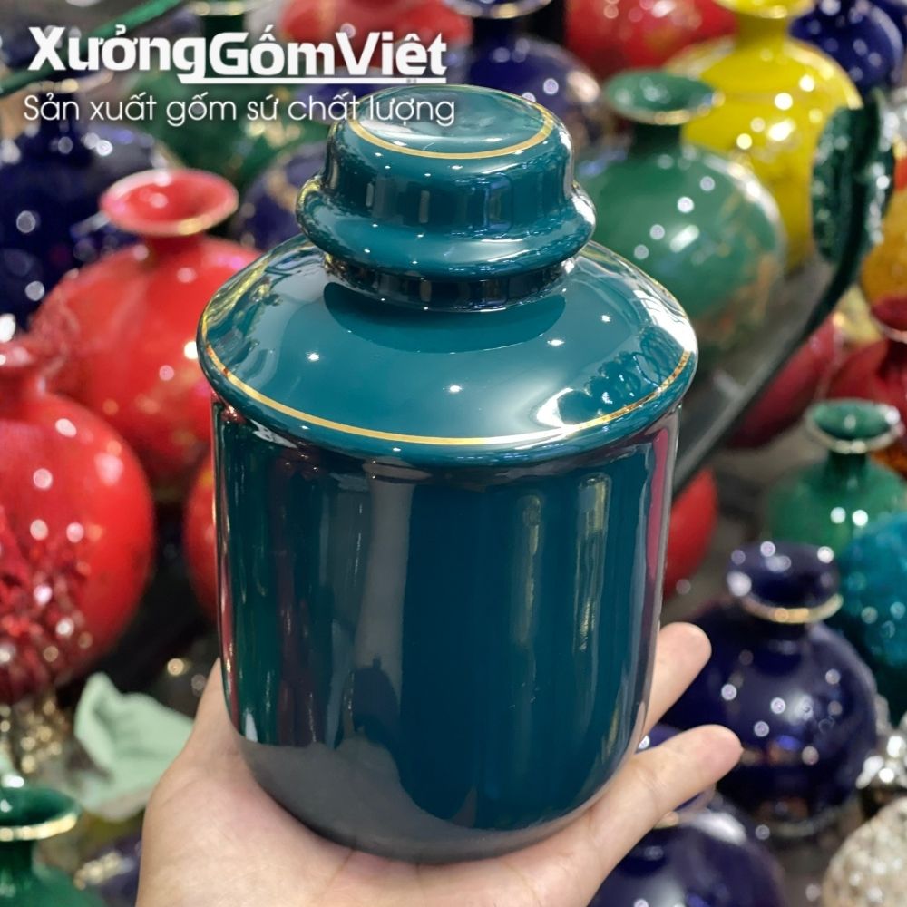 Hũ đựng trà Bát Tràng