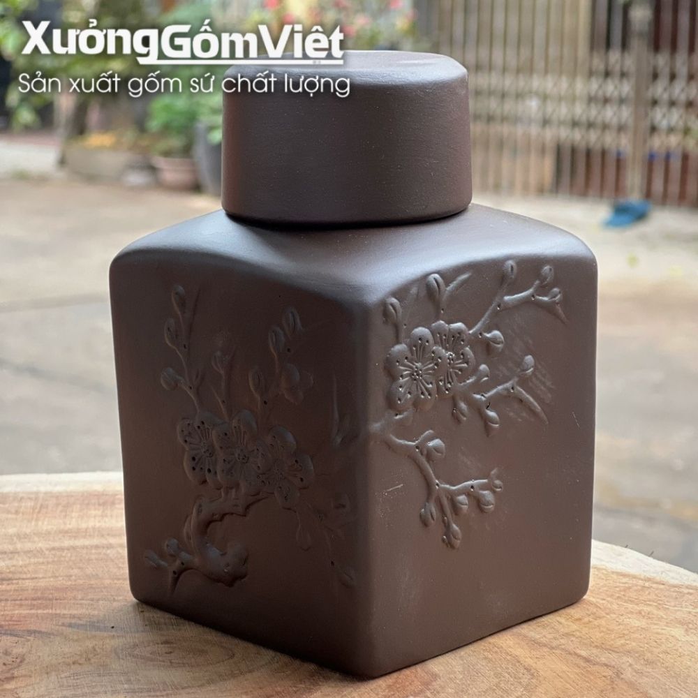 Hũ đựng trà Bát Tràng