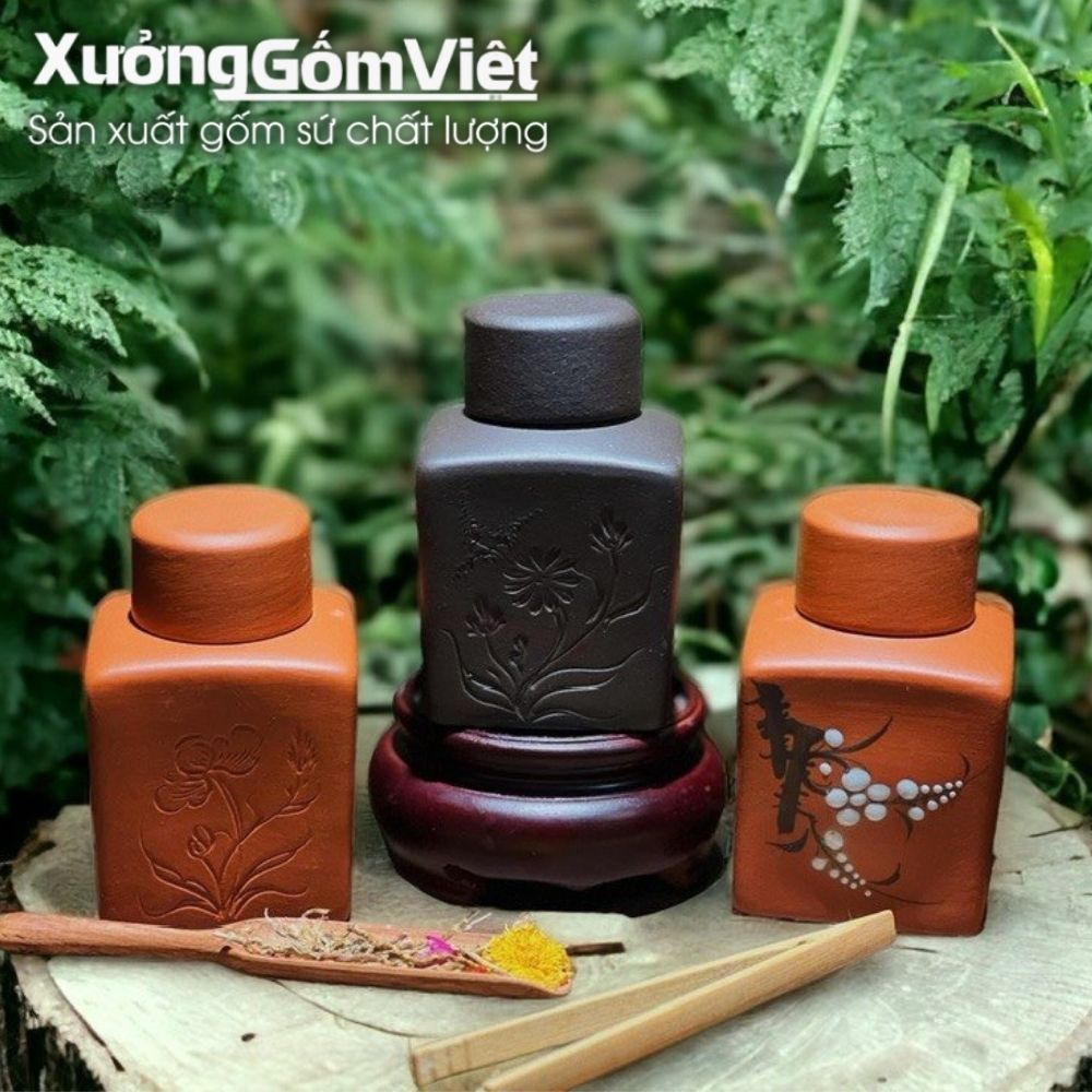 Hũ đựng trà Bát Tràng