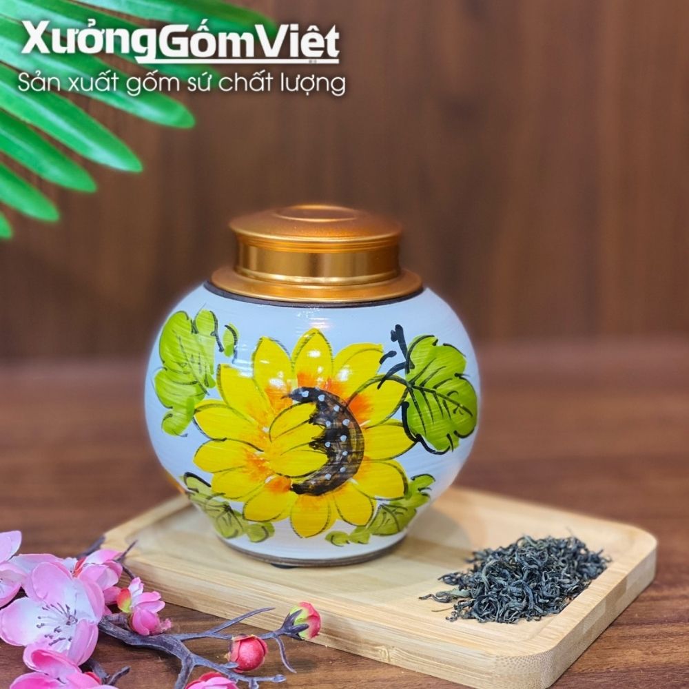 Hũ đựng trà Bát Tràng