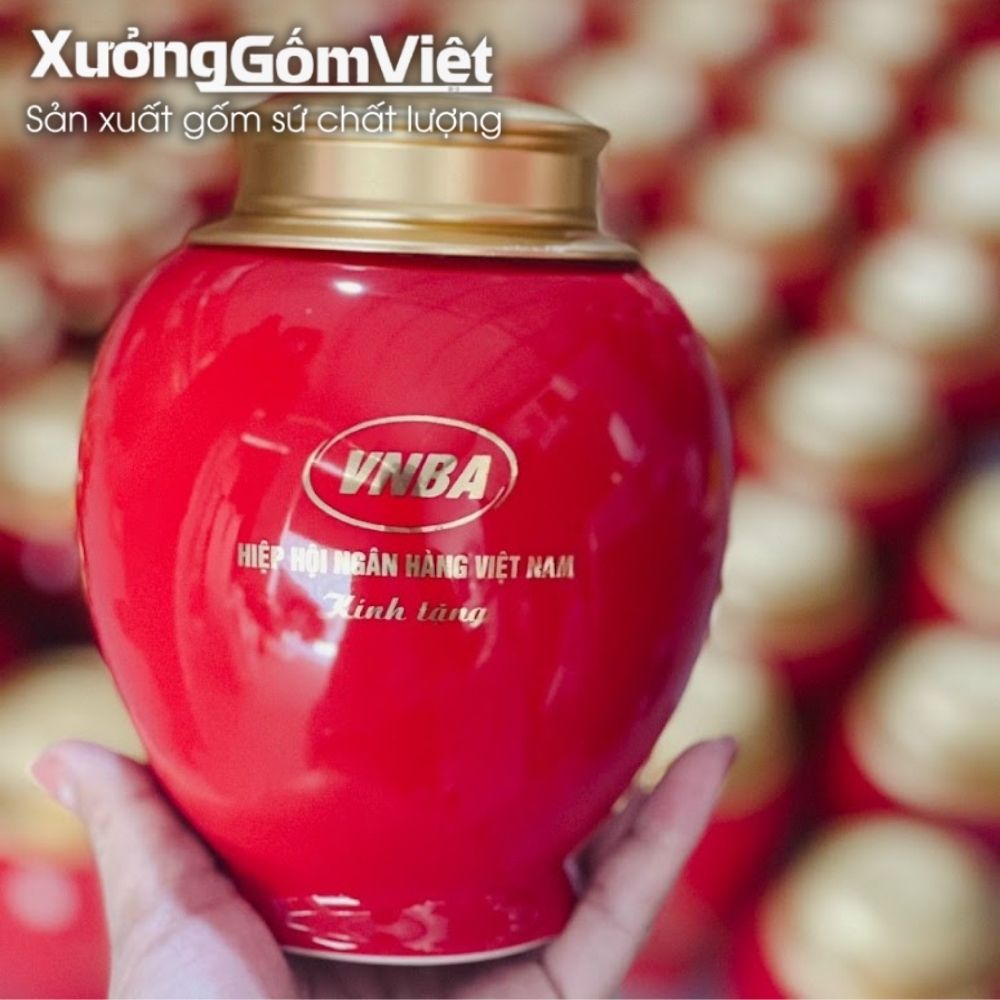 Hũ đựng trà Bát Tràng