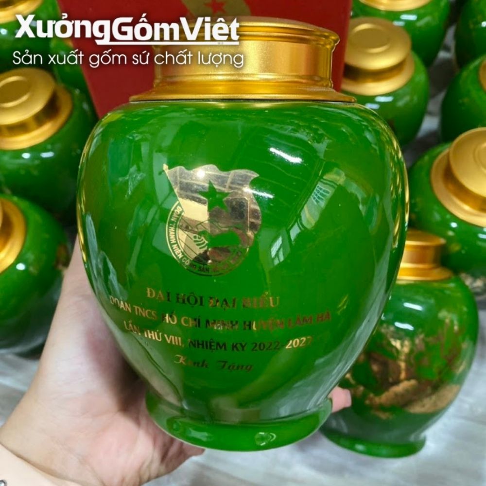 Hũ đựng trà Bát Tràng