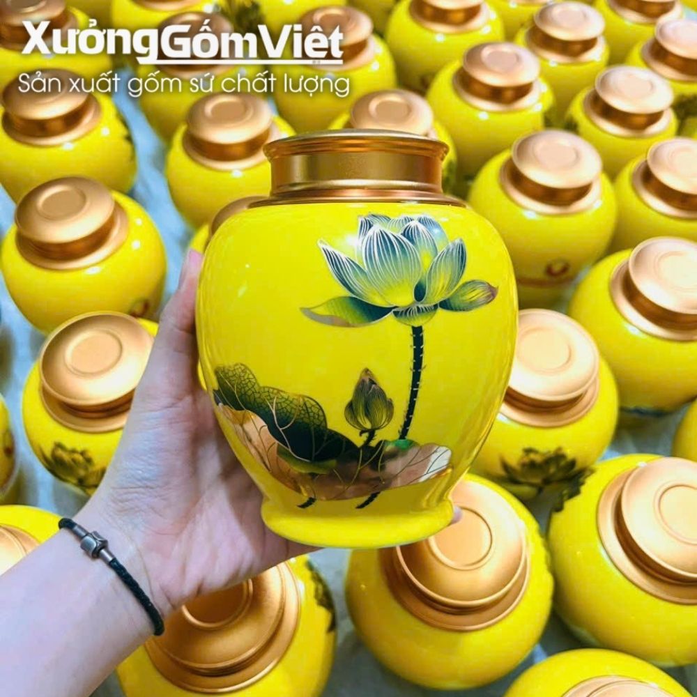 Hũ đựng trà Bát Tràng