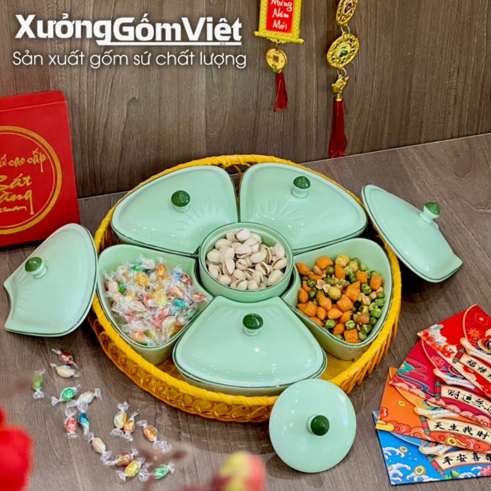 Khay mứt Bát Tràng