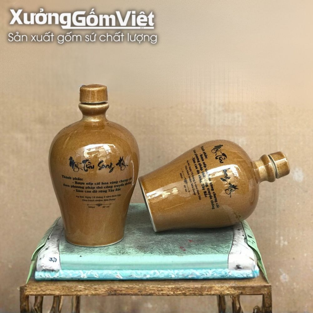 Nậm rượu, chai rượu in logo