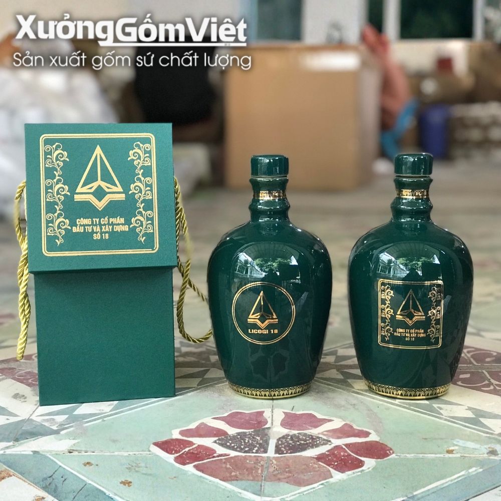 Nậm rượu, chai rượu in logo