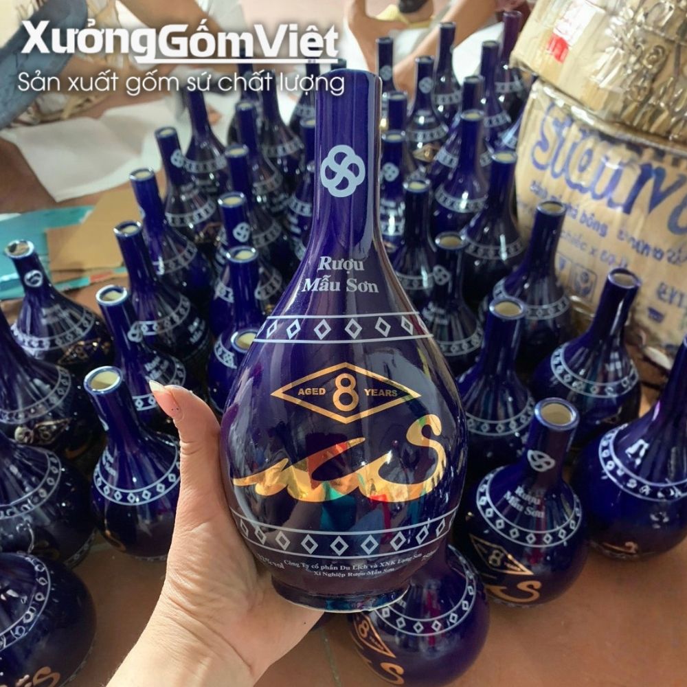 Nậm rượu, chai rượu in logo