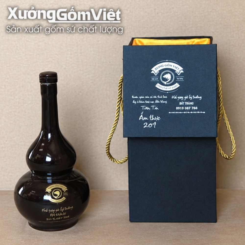Nậm rượu, chai rượu in logo