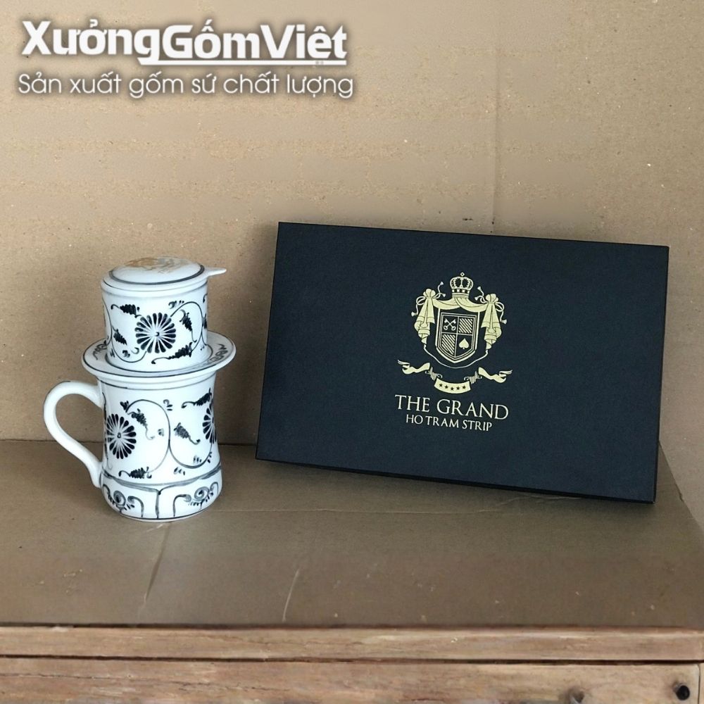 Phin pha cafe quà tặng in logo