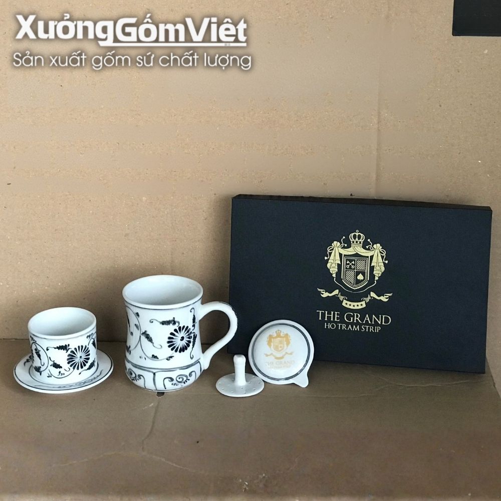 Phin pha cafe quà tặng in logo